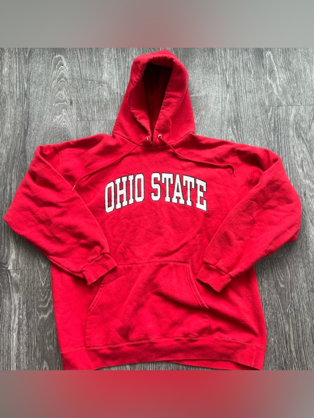 College Ohio State Red Hoodie
